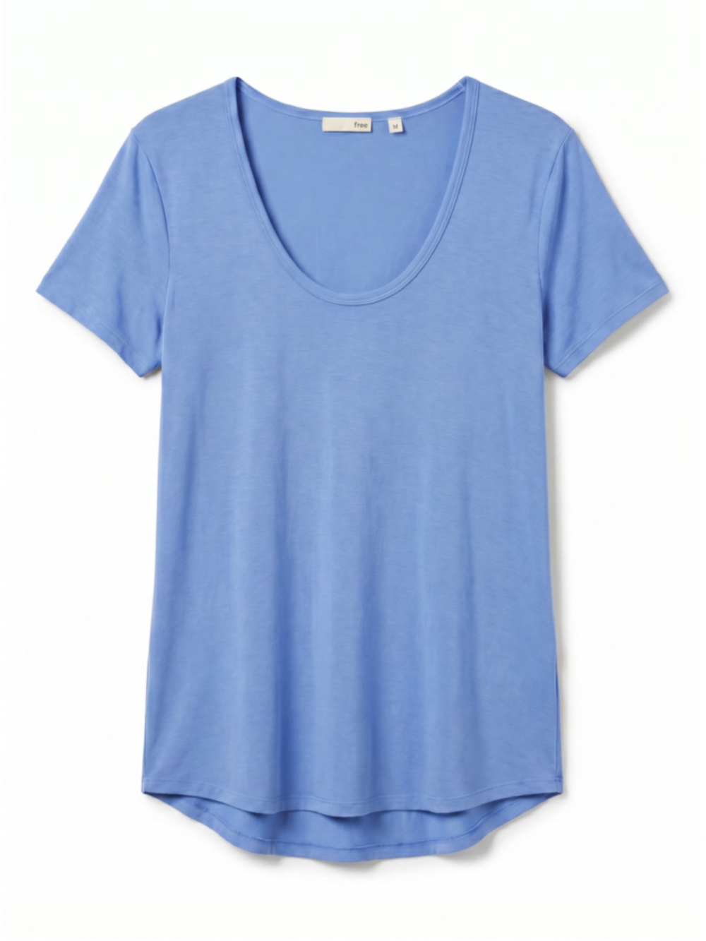 Aritzia WILFRED FREE Valmere Top Blue Scoop neck T-shirt, Size M